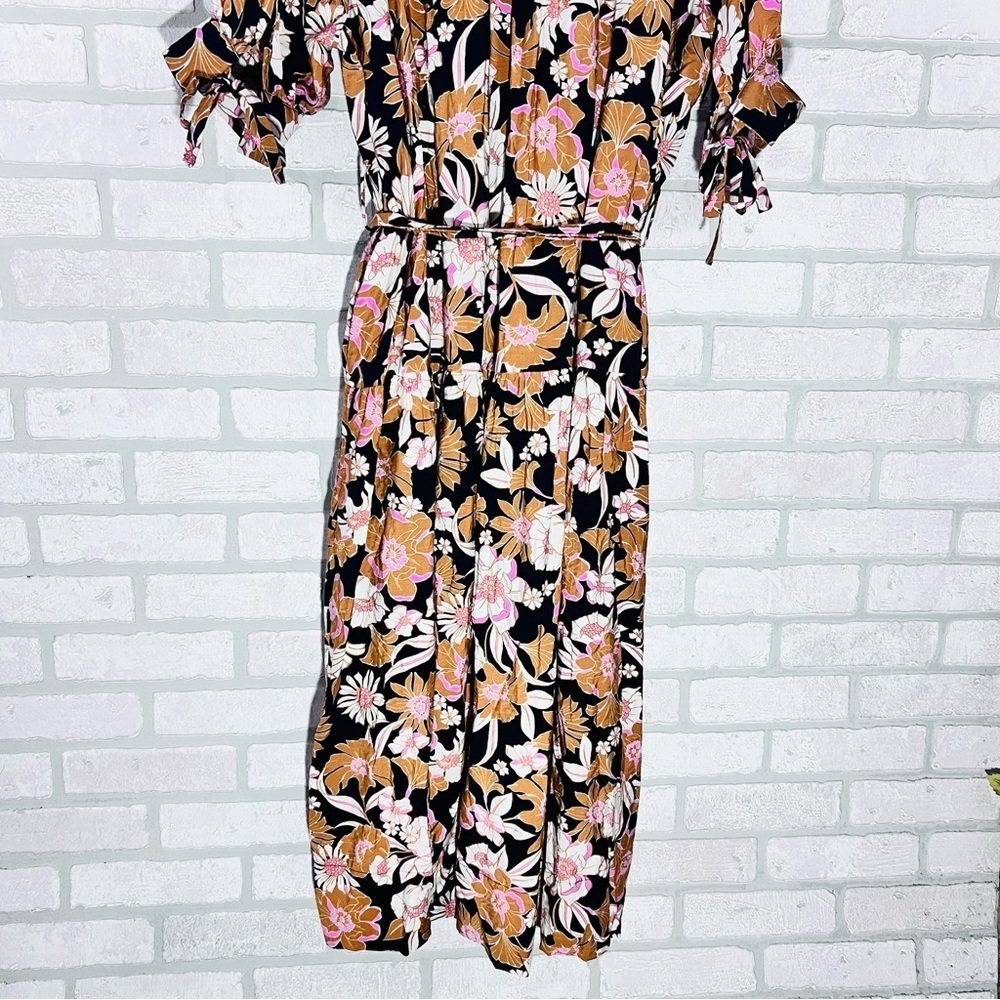 Bohme Kinsley Floral Short Sleeve Midi Dress Size S - Picture 7 of 14